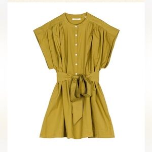 Doen Alvina Mini Dress - size S - Oregano Olive Green